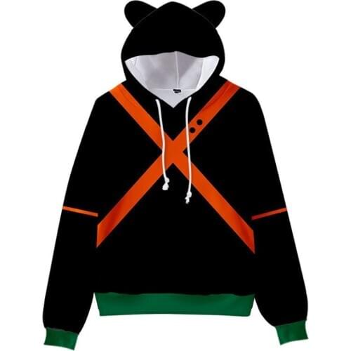 Janpanese My Hero Academia Hoodies Teen Boys Girls Casual Fleece Harajuku Pullover Hoodie