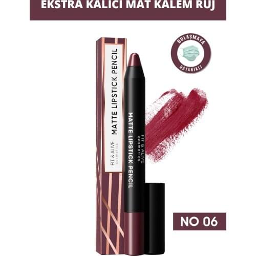 06 Matte Lipstick Pencil Matte Pen Lipstick-Burgundy
