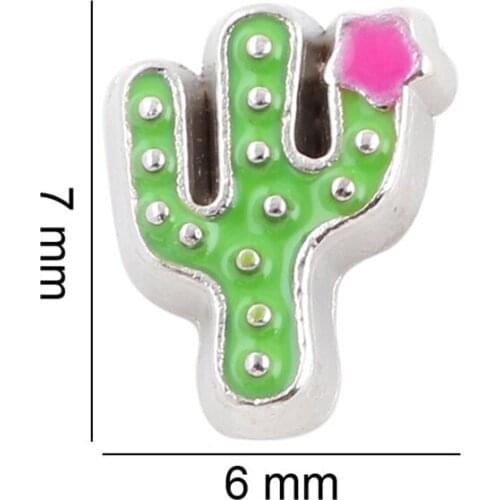 20Pcs/Lot Cactus Floating Charms Hand-made DIY for Glass Lockets