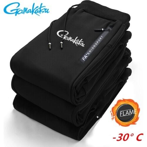 2021 Gamakatsu Fishing Pants Men Summer Plus Velvet Thin Loose Solid Stretch Pants In Mens Casual Pants Quick Dry Sweatpants