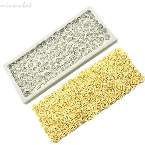Minsunbak 3D Rose Fondant Mold Wedding Cake Edge Bridal Gown Dress Decoration Baking Tools Food Grade Silicone Mould
