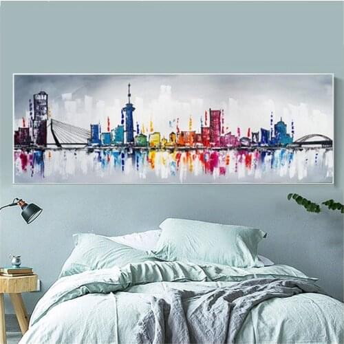 Large 5D DIY Diamond painting Rotterdam city night wall art Full Round Diamond embroidery Netherlands Cross stitch mosaic paint