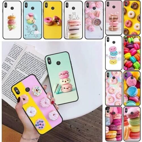 Colorful Yellow Pink Macarons donut Phone Case For Xiaomi Redmi 4X 5Plus 6A 7 7A 8 8A Redmi Note 4 5 7 8 9 Note 8T 8Pro 9Pro