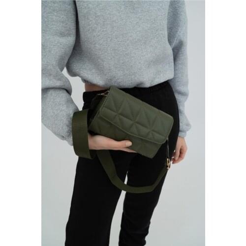 Womens Khaki Column Pendant Baget Brenda Bag