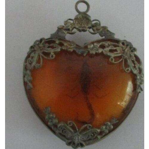 Tibet silver Handwork with real ambers scorpion statue free shipping