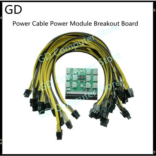 GD Power Cable Power Module Breakout Board With Cable For HP 750W 1200W PSU Server Power For BTC Full Tested Fast Shipping