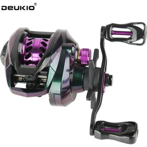 DEUKIO Baitcasting Reel Dual Brake System GBS200 8KG Max Drag 7.1:1 High Speed Gear Ratio Fishing Reel Bass Drag Reel Fishing