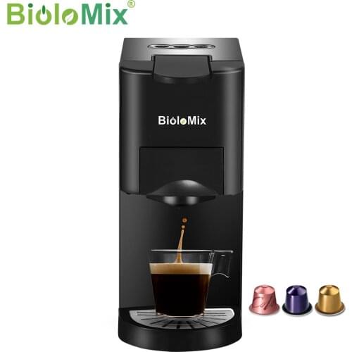 BioloMix 3 in 1Espresso Coffee Machine Multiple Capsule Coffee Maker Fit Nespresso,Dolce Gusto and Coffee Powder