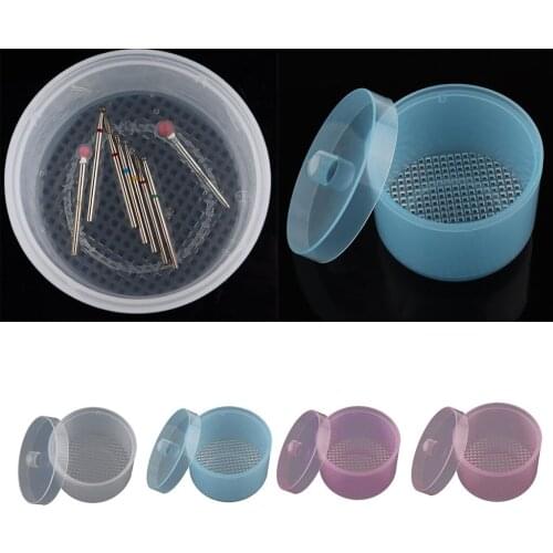 Nail Art Grinding Head Storage Box Nail Art Drill Bit Cleaning Salon Tool