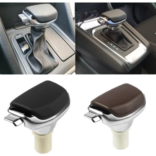 Leather Automatic Gear Shift Knob For Renault Koleos New Kadjar 2016 2017 2018 2019 Lever Shifter Handball Black Red Brown