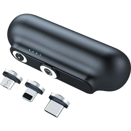 Mini Magnetic Charger Micro USB Type C 2600mAh for 3 in1 Magetic