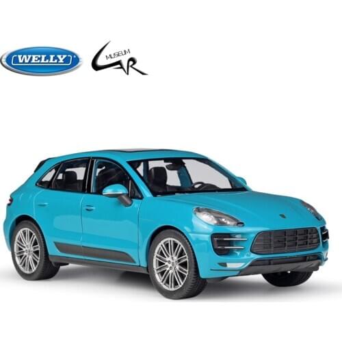 Welly 1:24 Diecast Porsche Cayenne Macan Turbo Metal SUV Alloy Model Car Off-Road Vehicle Toy Decoration Collection