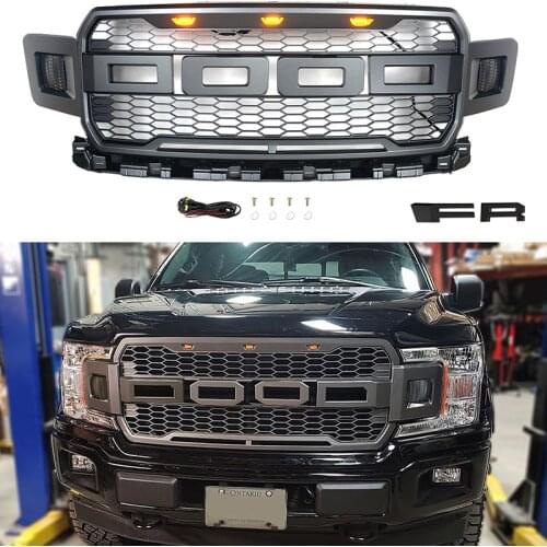 For F150 Grill Mesh For F150 2018 2019 Modified Front Racing Grills Grille For Trims Front Bumper Mesh Grilles Cover