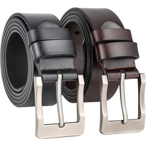 2019 new fashion mens belt luxury brand designer high quality cow genuine leather waist strap chain male buckle belts for men