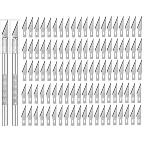 102 Pcs Craft Knives Set Utility Knives Hobby Knife Blade It Can be Used for DIY, Art Work, Cutting