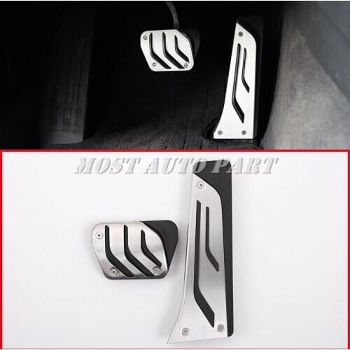 Aluminium Alloy AT Foot Pedal Gas Fuel Brake Pedal Cover For BMW X5 E70 F15 G05 2004-2019 X6 E71 E72 F16 2008-2019