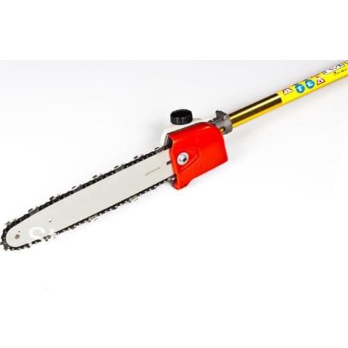 New Model 9 Teeth Shaft,26mm Pipe Chain Saw Attachment with 12" Bar&Chain for Multi Brush Cutter Pole Saw Hedge Trimmer