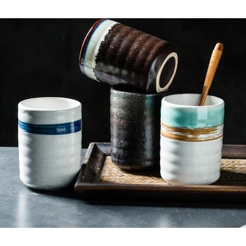 Japanese Style Vintage water Mug Ceramic Tea cup retro Personality brief porcelain afternoon coffee tea cup home decor drinkware