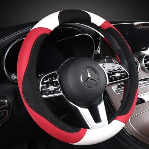 D Shape O shape 37-38cm Car Steering Wheel Cover Non-slip Plush for POLO GOLF 7 Scirocco Suzuki Swift Nissan Rogue High Quality