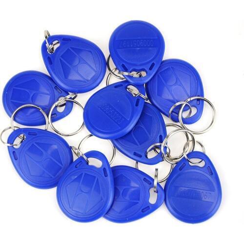 125Khz RFID proximity ID card token tags key keyfobs for access control 100pcs