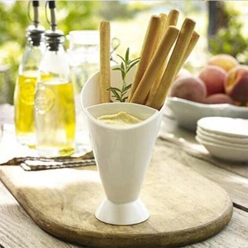 2 In 1 French Fry Cone With Dipping Potato Cup Table Tool French Fries Potato Chips Cone Cups Holder Kitchen Tools