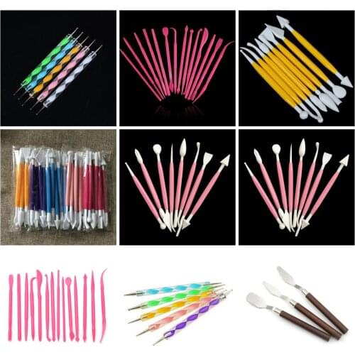 3-14Pcs Plastic Clay Sculpting Set Wax Carving Pottery Tools Carving Sculpture Shaper Polymer Modeling Clay Tools