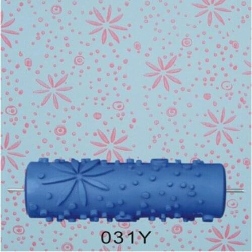 5inch 3D rubber roller wall painting roller,blue roller, free shipping, 031YB,pattern design print roller without handle grip