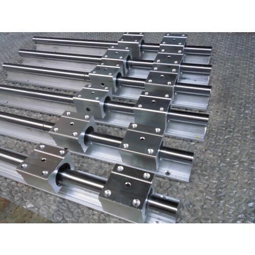 6pcs SBR25 -L400/600/900mm Linear rail + 12pcs SBR25UU Bearing Block for cnc