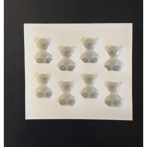 8 Bears Epoxy Silicone Cake Fondant Mold DIY Accessories Pendant H228