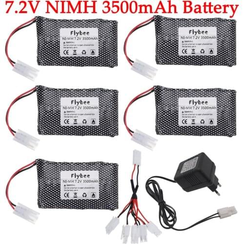 Ni-MH 7.2V 3500mah Battery + 7.2V Charger Tamiya Plug For Rc toy Car Tank Train Robot Boat Gun 7.2v Rechargeable Battery Pack