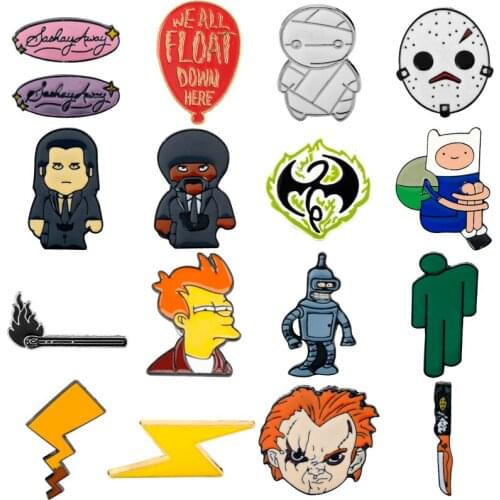 Anime Brooch Pins Cute Animel Tail Mummy Balloon Knife Design Enamel Lape Pin Badge Brooch Movie Riverdale Cartoon Charactor 1PC