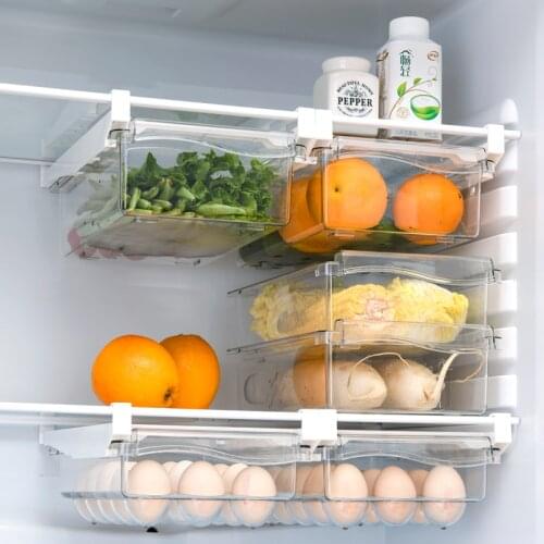 Eggs Holder Refrigerator Organizer Drawer Basket Fresh Spacer Layer Fridge Food Storage Rack Kitchen Accessories