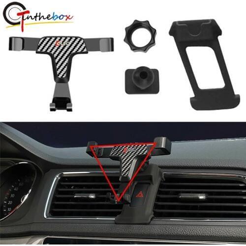 GTinthebox Carbon Fiber Pattern Style Phone Mount Holder Stand w/ AC Clip For 2013-2018 Audi Q3