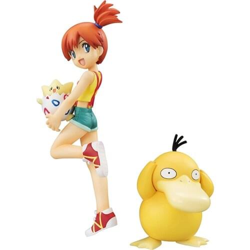 Original Pokemon Misty Psyduck Anime Figures PVC Toys Pocket Monster Action Model Collection Gift