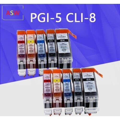 PGI5BK Ink cartridge For Canon PGI5 CLI8 iP4200 iP4300 iP4500 iP5200 MP500 MP530 MP600 MP610 printer For PGI-5BK CLI8BK