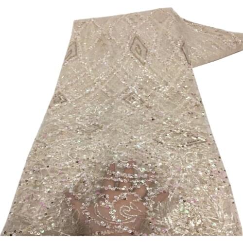 SJ Lace African Lace Fabric 2021 High Quality Lace Nigerian Tulle Lace Fabrics Bride French Net Lace Fabric For Dress x5-64