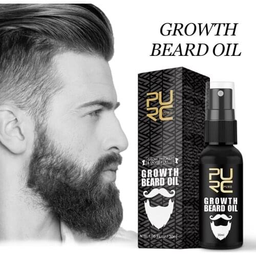 PURC Growth Beard Oil Grow Beard Thicken Hair Beard Oil Growth Hair For Men Beard Grooming Treatment Beard Care