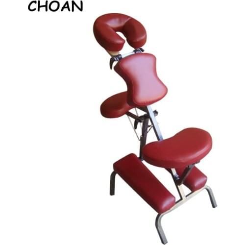 Salon beauty SPA furniture foldable and portable leather metal red black white blue tattoo massage chair bed table with bag