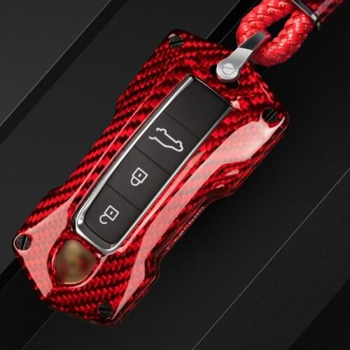 Car modification Carbon Fiber Remote Key Fob Car key Case For Porsche Cayenne Macan 911 Boxster Cayman Taycan Panamera 970 971
