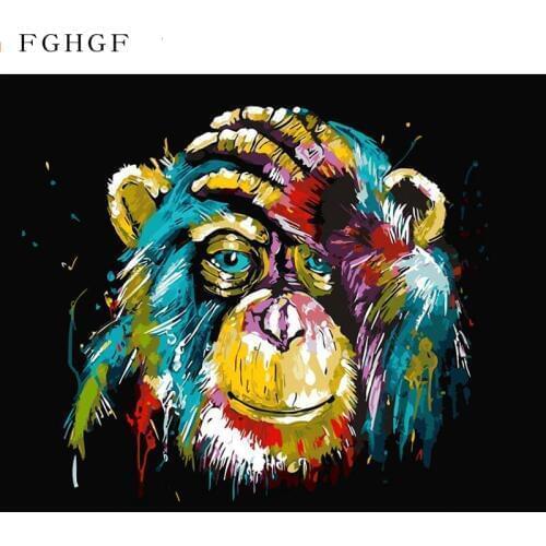 FGHGF Animals DIY Painting By Numebrs Kits Acrylic Paint On Canvas Paint By Numbers Home Wall Art Picture Unique Gift 40x50
