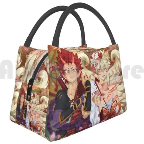 Portable Insulation Bag Boku No Hero Academia Kirishima Eijiro Katsuki Bakugou Kiribaku Kitsune Oni Fox Demon Japanese Anime