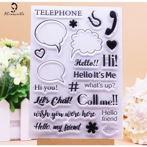 Alinacutle CLEAR STAMPS Hello Its Me Scrapbooking Card Album Paper Craft Rubber Roller Transparent Silicon Clear Stamp