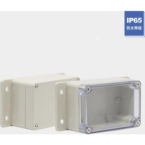 Junction Wire Box with Fixed Ear transparent Sealed Electrical Enclosure Case ABS Plastic IP65 Waterproof PC Board Meter Boxes