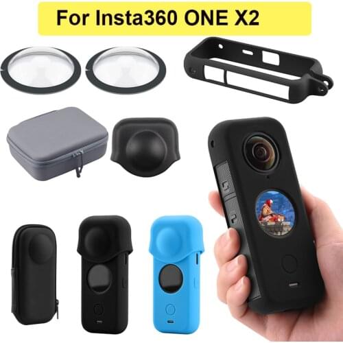For Insta360 ONE X2 Silicone Case Soft Cover Shell Dustproof Lens Cover Protective Sleeve for Insta360 one x2 Camera Accessories