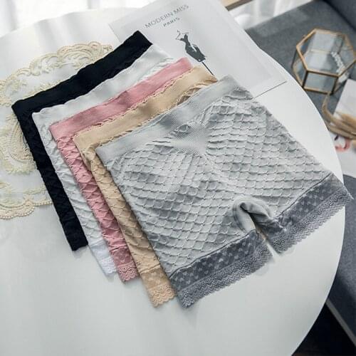 Spring and summer new women anti-walking light high waist graphene bottom gear lift hip naked wear flat-angle safety pants