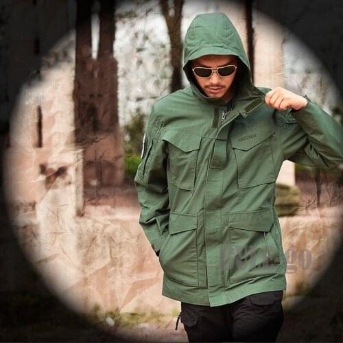 Tactical Jacket Men US Army M65 Military Field Hooded Trench Coats Casaco Masculino Windbreaker Men