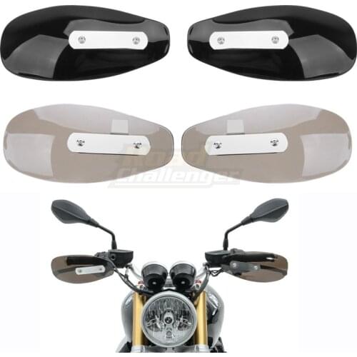 Universal 1 Pair Motorcycle Hand Guard Handlebar Protector Shield Wind Deflector Shield Handguard Plate Smoke