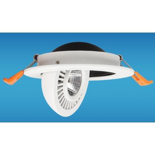 100-240Vac input 3W-15W ultra slim LED embedded dimmable down lamp , 360 degree rotatable COB background ceiling dim spot light