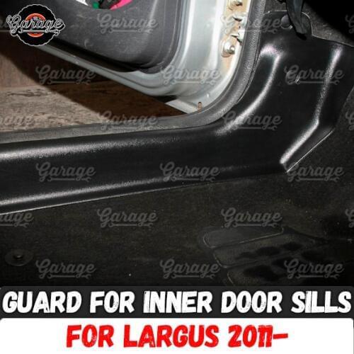 Guard of inner door sills for Lada Largus 2011- ABS plastic 1 set / 2 pcs accessories protect of carpet car interior molding