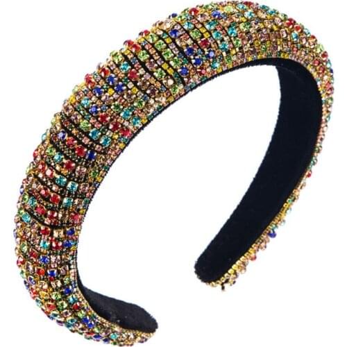 Baroque Crystal Hair Bands for Women Lady Hair Accessories Rhinestone Headband AXYD